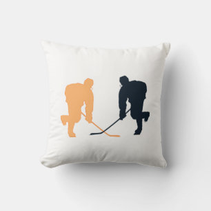 COJÍN DECORATIVO NARANJA Y BLACK HOCKEY