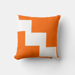Cojín Decorativo Naranja y blanco de Chevron
