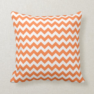 Cojín Decorativo Naranja y blanco de Chevron