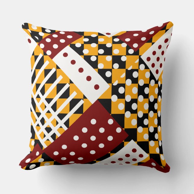 Cojín Decorativo Naranja y rojo oscuro (Anverso)