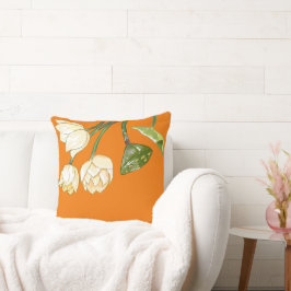 Cojín Decorativo Naranja Yellow Lotus Flowers Seedpod Simple