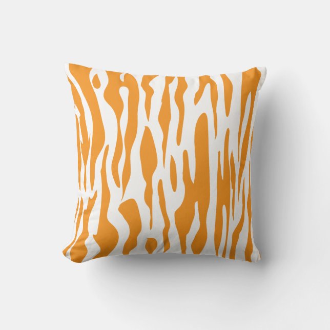 Cojín Decorativo Naranja Zebra Print American MoJo Pillow (Anverso)