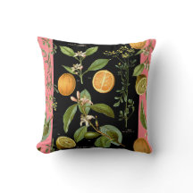 Naranjas de época y lemas con acento rosa