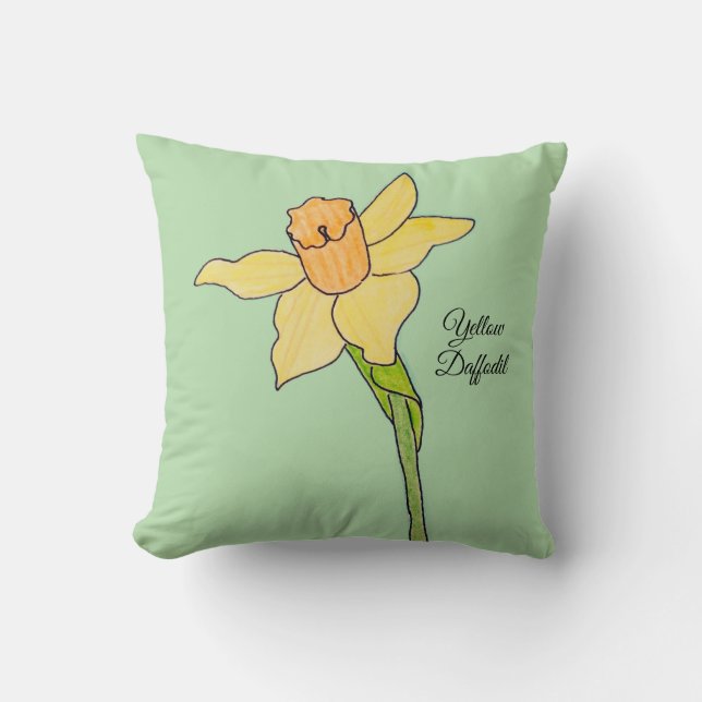 Cojín Decorativo  Narciso Amarillo  (Anverso)
