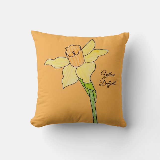 Cojín Decorativo  Narciso Amarillo  (Anverso)