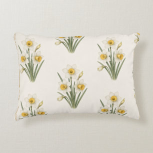 Cojín Decorativo Narciso, flor de nacimiento de diciembre, arte bot