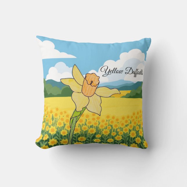 Cojín Decorativo Narcisos amarillos (Anverso)