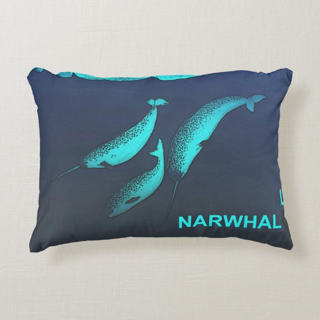 Cojín Decorativo Narwhal (Anverso)