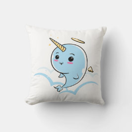 Cojín Decorativo Narwhal Angel Cutie