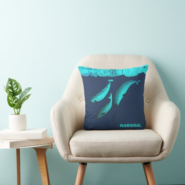 Cojín Decorativo Narwhal Bajo El Hielo (Silla)