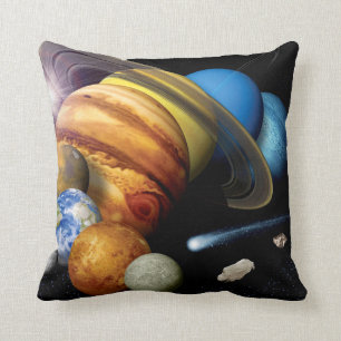 Cojín Decorativo NASA JPL Sistema Solar Planetas Montaje Fotos del