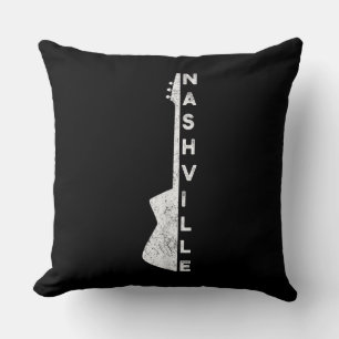 Cojín Decorativo Nashville Guitar Country Music Avers Gifts