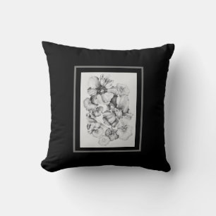 Cojín decorativo - Nasturtiums B&W