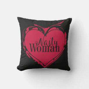 Cojín Decorativo NASTY WOMAN red art HEART