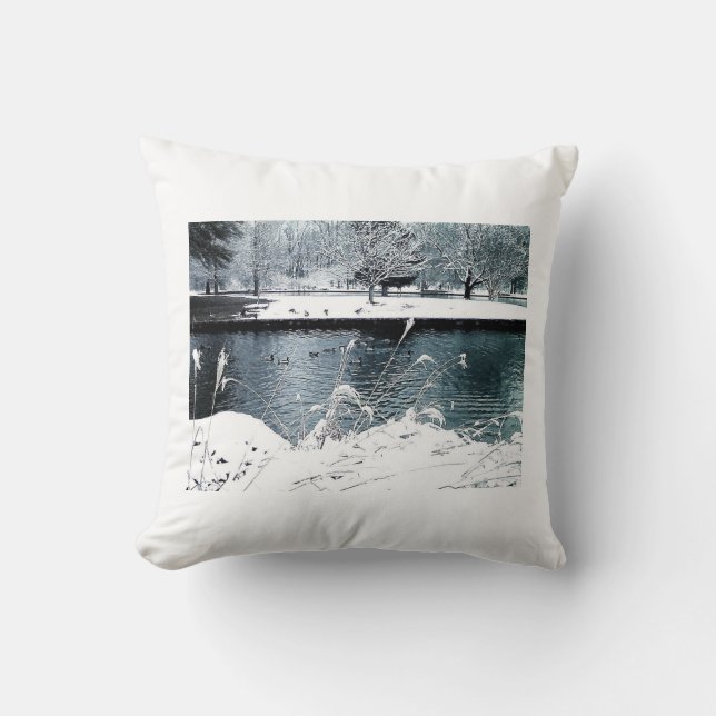 Cojín Decorativo Natación De Invierno (Anverso)