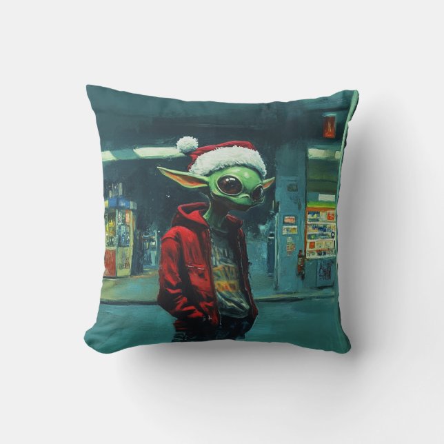 Cojín Decorativo Natal Alien (Anverso)