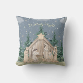 Cojín Decorativo Natividad de los Navidades acuarelas