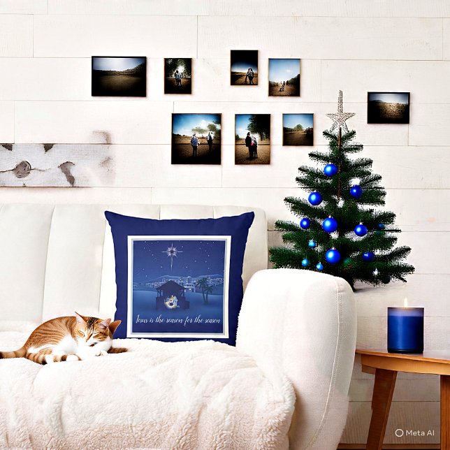 Cojín Decorativo Natividad Jesús es la razón (Subido por el creador)