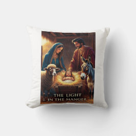 Cojín Decorativo Nativity Manger T-Shirt