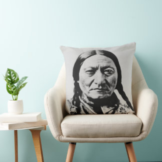Cojín Decorativo Nativo Americano: Lakota Toro Sentado Fuerte Bufor