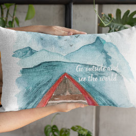 Cojín Decorativo Naturaleza acuarela moderna Véase La Cita Mundial