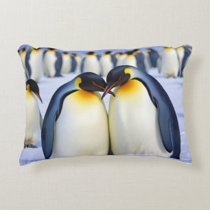 Cojín Decorativo Naturaleza animal de los pingüinos del emperador