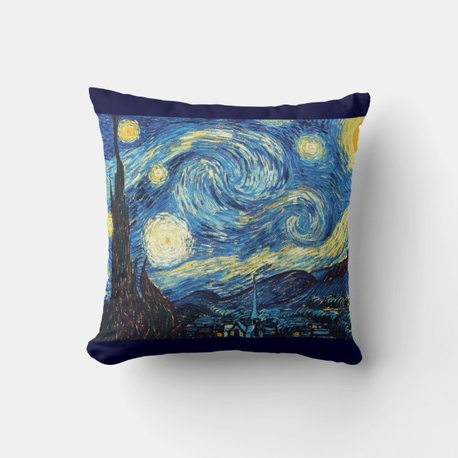 Cojín Decorativo Naturaleza azul cielo Estrella estrellada nocturna (Anverso)