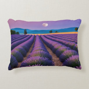Cojín Decorativo Naturaleza de lavanda al aire libre Paisaje tranqu
