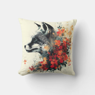 Cojín Decorativo Naturaleza de vida silvestre Boho Floral Fox