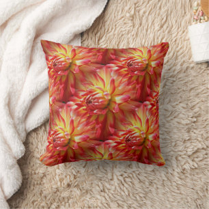 Cojín Decorativo Naturaleza del patrón de flores de Dahlia roja