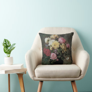 Cojín Decorativo Naturaleza muerta con flores en jarrón de Olaf Her