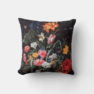 Cojín Decorativo Naturaleza muerta con flores y mariposas