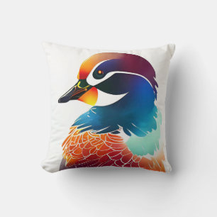 Cojín Decorativo Naturaleza silvestre del pato mandarín Colores ani