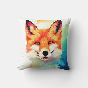 Cojín Decorativo Naturaleza silvestre Red Fox Color Animal Art Pint