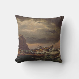 Cojín Decorativo Naufragio en la costa noruega por Johan Dahl 