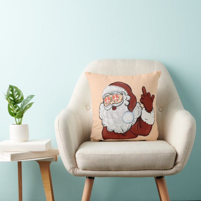 Cojín Decorativo Naughty Retro Hipster Santa Navidades (Silla)
