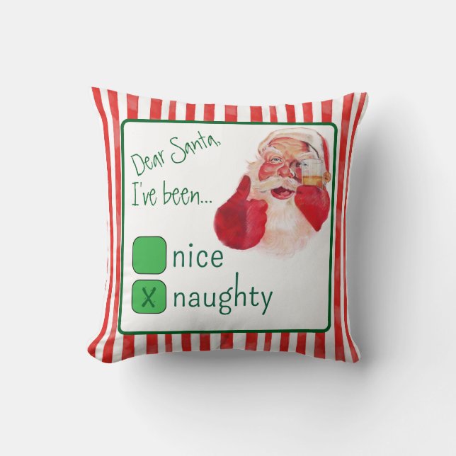 Cojín Decorativo Naughty Santa (Anverso)
