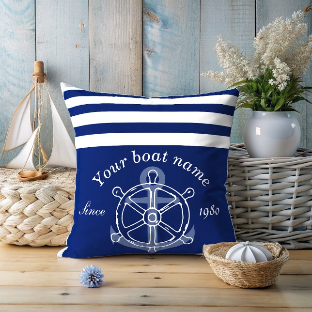 Cojín Decorativo Nautical Personalizado Nombre de barco Anclaje de  (Subido por el creador)