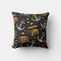 Nautical Pirate Pattern Pillow