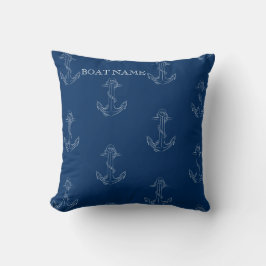 Cojín Decorativo Nautical Spirit Anchors Navy Blue
