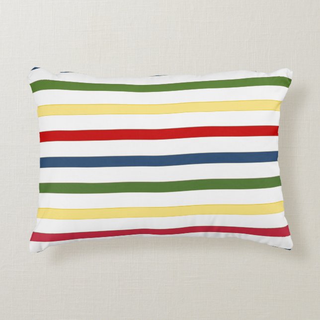 Cojín Decorativo Nautical Stripe Accent Pillow (Anverso)
