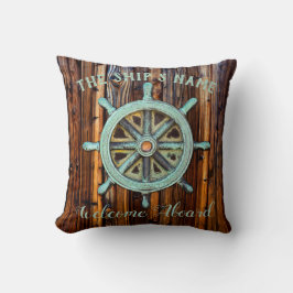 Cojín Decorativo Nautical Theme Bronze Captains Wheel