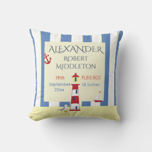 Cojín Decorativo Náuticas Estatales Náuticas Boy Bandas Azules