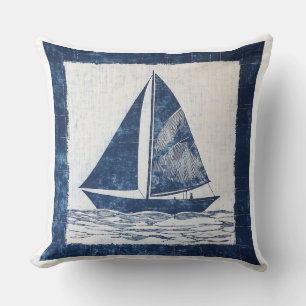 Cojín decorativo Náutico Azul y Blanco