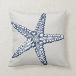 Cojín decorativo náutico de las estrellas de mar