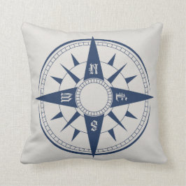 Cojín decorativo náutico del compás