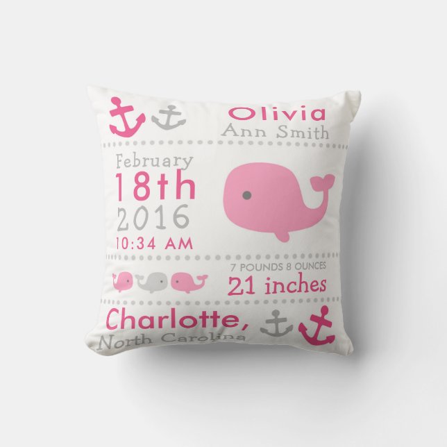 Cojín decorativo náutico del cuarto de niños de la (Anverso)