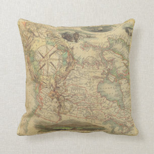 Cojín decorativo náutico del mapa de compás