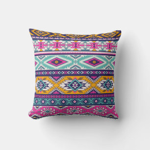 Cojín Decorativo Navajo tribal vintage: patrón retro