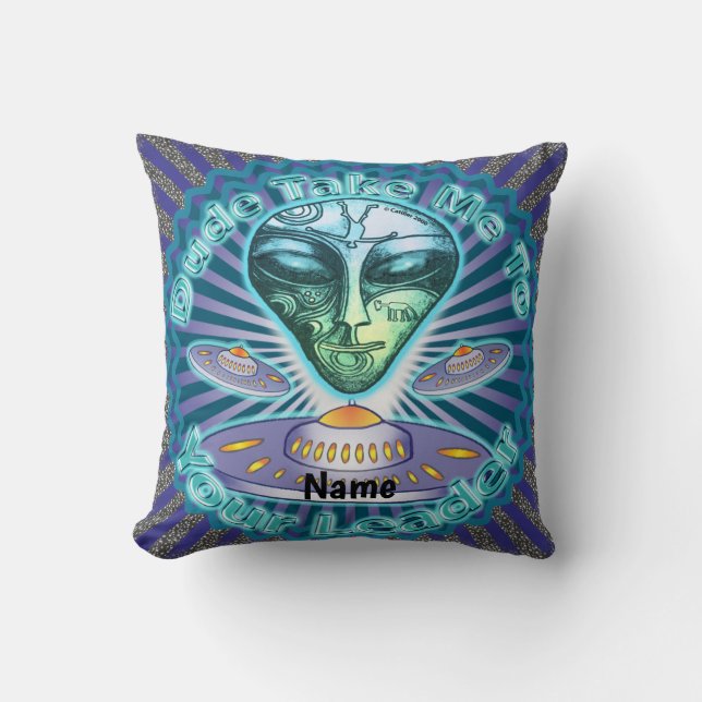 Cojín Decorativo Nave espacial del líder alienígena (Anverso)